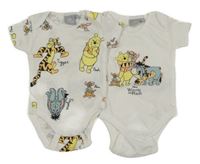 2x - Biele body s medvídkem Pú Disney