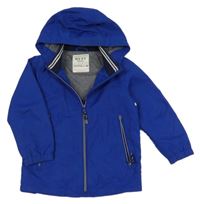 Kobaltově modrá šusťáková jarní bunda s kapucí Next