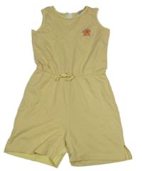 Žltý letný overal s kvietkom L&D