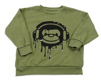 Khaki mikina s opičkou Next