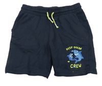 Tmavomodré teplákové kraťasy so žralokmi Kiki&Koko