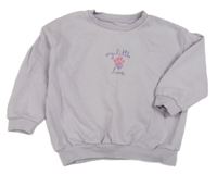 Lila oversize mikina s kvietkami George