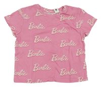 Světlerůžové tričko s logy Barbie H&M