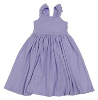 Lila vzorované šaty s volánikmi H&M