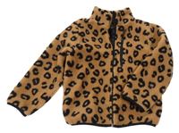 Béžovo-hnedá vzorovaná huňatá podšitá bunda H&M