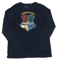 Tmavomodré tričko s erbem - Harry Potter