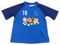 Safírovo-tmavomodrý sportovní dres s PAW PATROL a číslom nickelodeon
