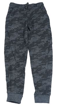 Šedo-černé army melírované tepláky M&S