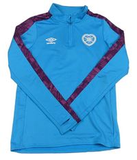 Azurovo-tmavovínová funkční fotbalová mikina West Ham United UMBRO