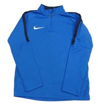 Modro-tmavomodrá funkční sportovní mikina s logem Nike