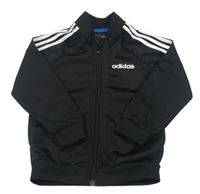 Černo-bílá propínací sportovní mikina Adidas