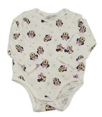 Bílé melírované puntíkaté body s Minnie Disney