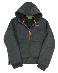Tmavosivá melírovaná pletená funkčná prepínaci zateplená mikina s kapucňou zn. MOUNTAIN WAREHOUSE