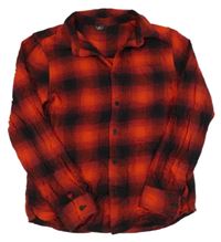 Červeno-černá kostkovaná košile V BY VERY