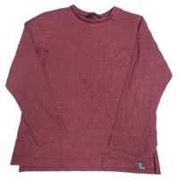 Vínové melírované tričko s vreckom George