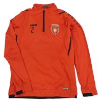 Červeno-čierna thermo futbalová mikina so znakom a číslom JAKO