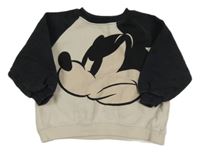 Smetanovo-čierna mikina s Mickey ZARA