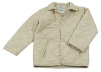 Béžová prošívaná šusťáková zateplená bunda s límečkem George