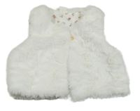 Bílé kožešinové podšité bolérko H&M