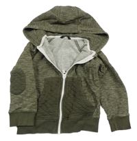 Khaki melírovaná prepínaci mikina s kapucňou George