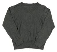 Tmavosivý melírovaný sveter St. Bernard