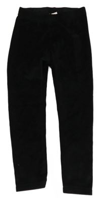 Čierne plyšové legíny lupilu