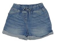 Modré rifľové kraťasy s mašlou Next