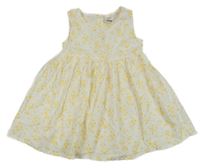 Bielo-žlté kvietkovane šaty LC WaIKIKI