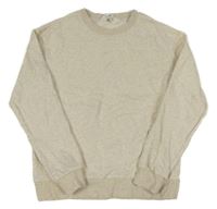 Smetanovo-svetlosivá melírovaná mikina H&M