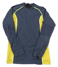 Tmavomodro-okrové thermo tričko HELLY HANSEN