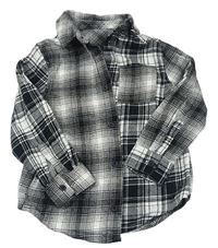 Čierno-biela kockovaná košeľa Matalan