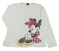 Bílé triko s Minnie Disney