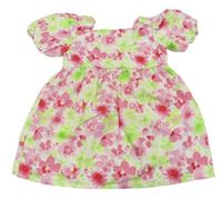 Bílo-růžové květované šaty Primark
