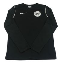 Černá sportovní funkční mikina s potiskem Nike