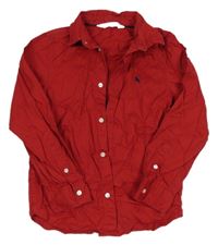 Červená košeľa s výšivkou H&M