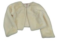Krémová kožušinová podšitá crop bunda Dunnes