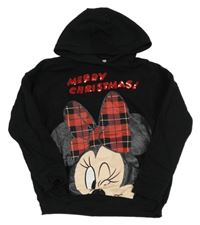 Černá mikina s Minnie a kapucí George
