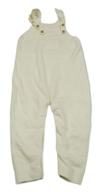 Krémové pletené laclové tepláky s volánky F&F