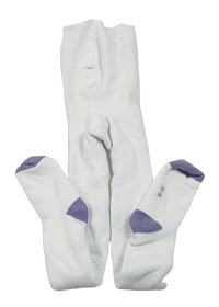 Bílé thermo punčocháče