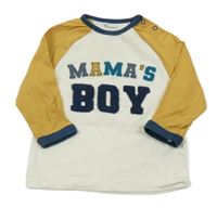 Smetanovo-okrové triko s nápisem Nutmeg