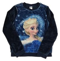 Tmavomodrá chlpatá mikina s Elsou C&A