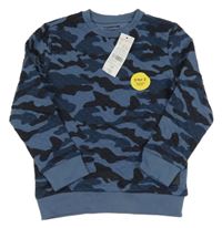 Nové - Tmavomodrá army prešívaná mikina F&F