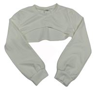 Smotanová crop mikina Shein