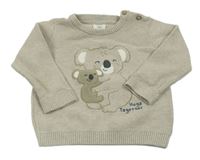 Béžový sveter s koalami C&A