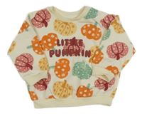 Krémová mikina s dýněmi a nápisom Matalan