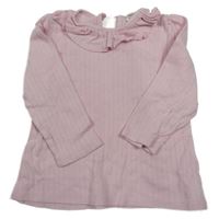 Růžové perforované triko s límečkem So Cute