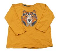 Medové triko s medvědem Urban