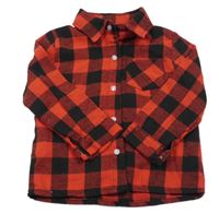 Červeno-černá kostkovaná košile