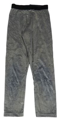 Sivé trblietavé zamatové legíny Zara