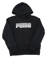 Černá mikina s nápisem a kapucí Puma